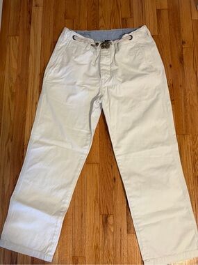 POLO RALPH LAUREN Cotton Nautical Trousers with Brass Knotted Rope Drawstring